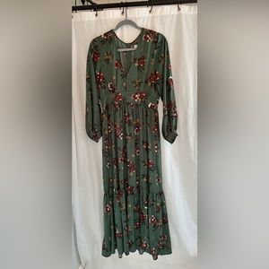 NWT Saltwater Luxe green floral dress, size M